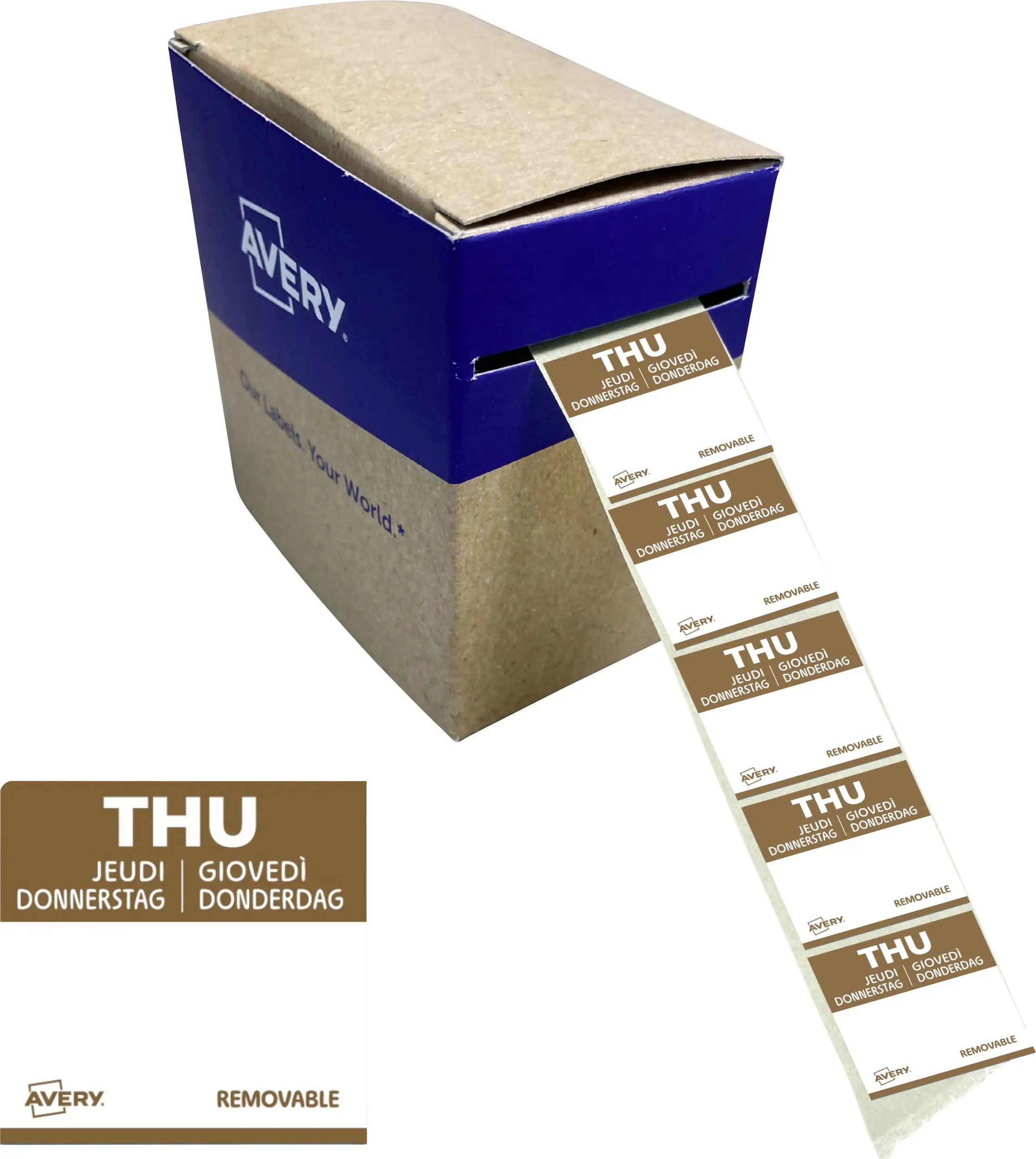 Avery-Zweckform DLSTHUREV-1000 víceúčelové etikety 25 x 25 mm papír hnědá 1 ks přemístitelné ruční popis Avery-Zweckform DLSTHUREV-1000 víceúčelové etikety 25 x 25 mm papír hnědá 1 ks přemístitelné ruční popis