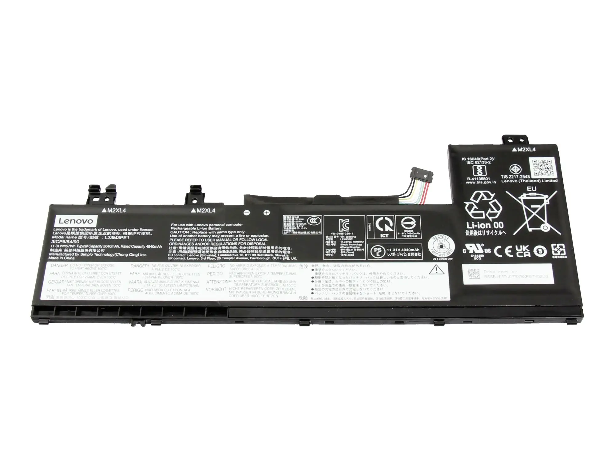 Lenovo akumulátor do notebooku Akku 5B11M74074 11.31 V 5040 mAh Lenovo