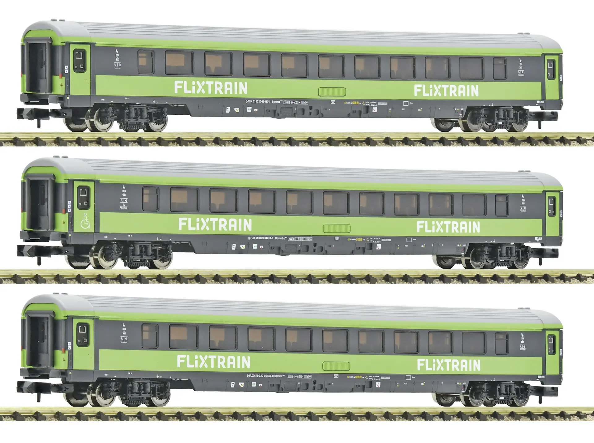 Fleischmann 6260086 N 3 dílná sada Sada 2: Osobní vozy, vozy FlixTrain Fleischmann 6260086 N 3 dílná sada Sada 2: Osobní vozy, vozy FlixTrain