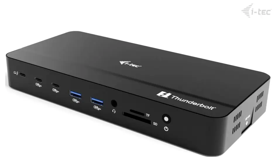 i-tec Dokovací stanice Thunderbolt™ 5 Thunderbolt 5 Triple Display DS vč. zámku Kensington, napájení USB-C®, integrovaná čtečka karet