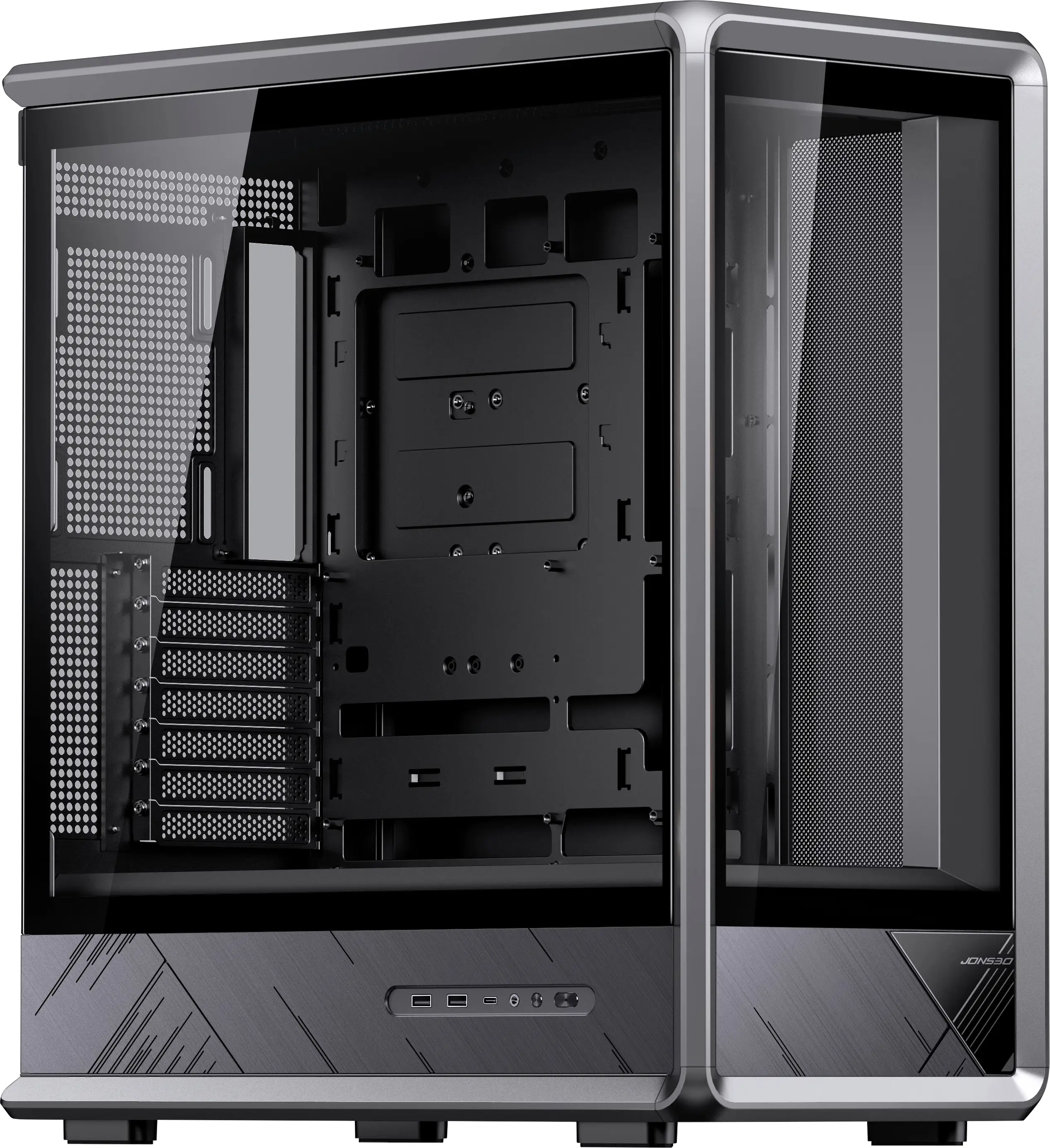 Jonsbo D401 midi tower PC skříň černá boční okno
