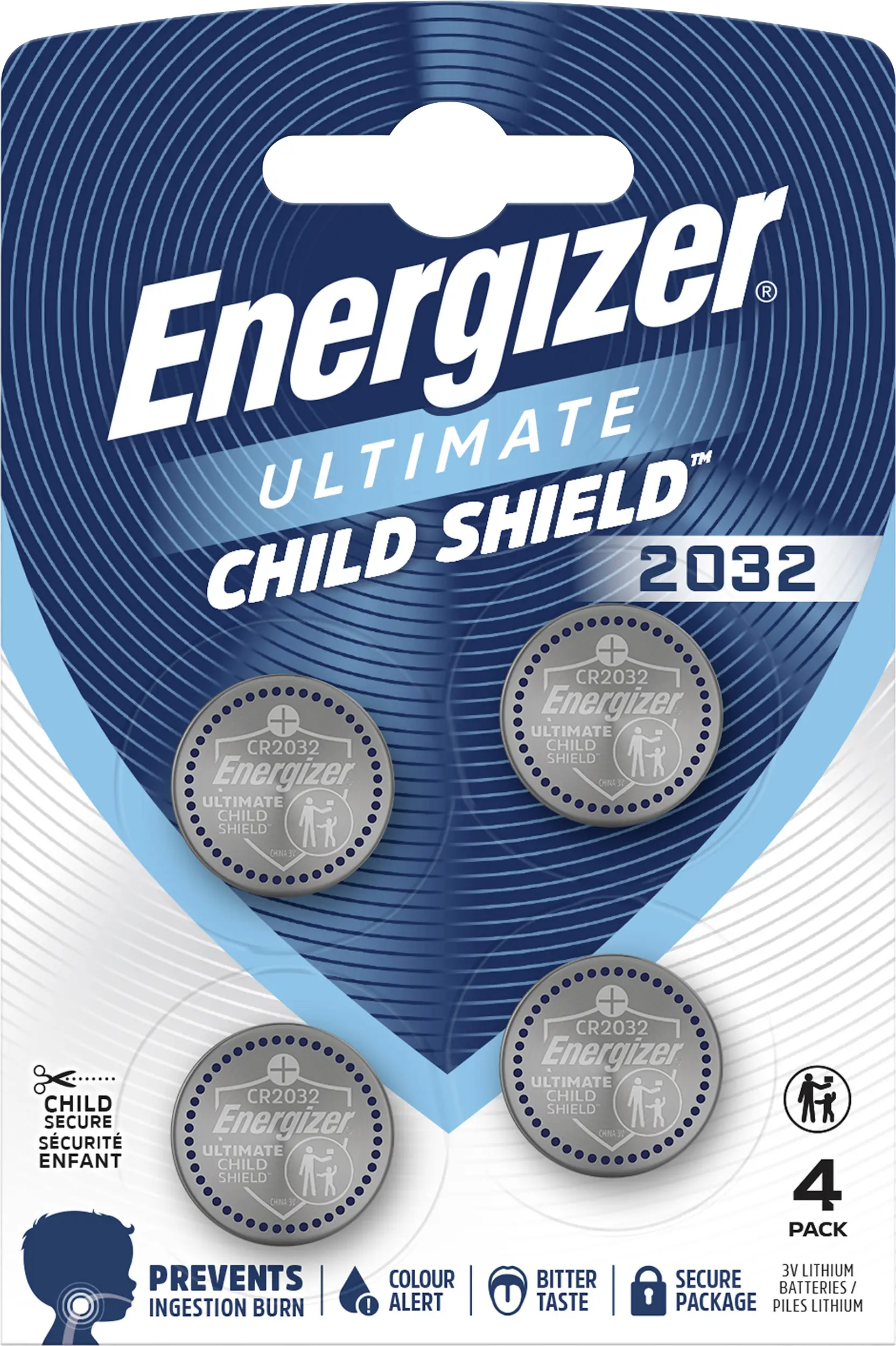 Energizer knoflíkový článek CR 2032 3 V 4 ks 235 mAh lithiová Ultimate Child Shield E304206103 Energizer knoflíkový článek CR 2032 3 V 4 ks 235 mAh lithiová Ultimate Child Shield E304206103