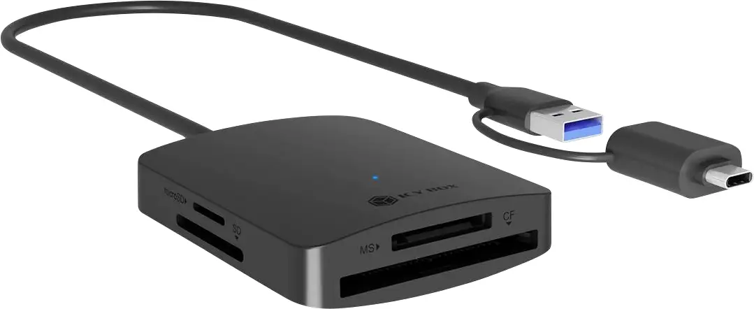 ICY BOX IB-CR302-CU3 externí čtečka paměťových karet USB 3.2 (Gen 1x1) , USB-C™ (USB 3.2 Gen 1) černá ICY BOX IB-CR302-CU3 externí čtečka paměťových karet USB 3.2 (Gen 1x1) , USB-C™ (USB 3.2 Gen 1) černá