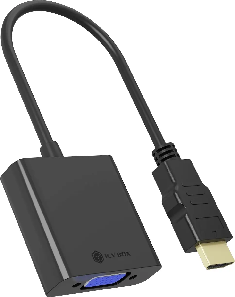 ICY BOX 61119 HDMI / VGA adaptér [1x HDMI® - 1x VGA] černá 200 mm