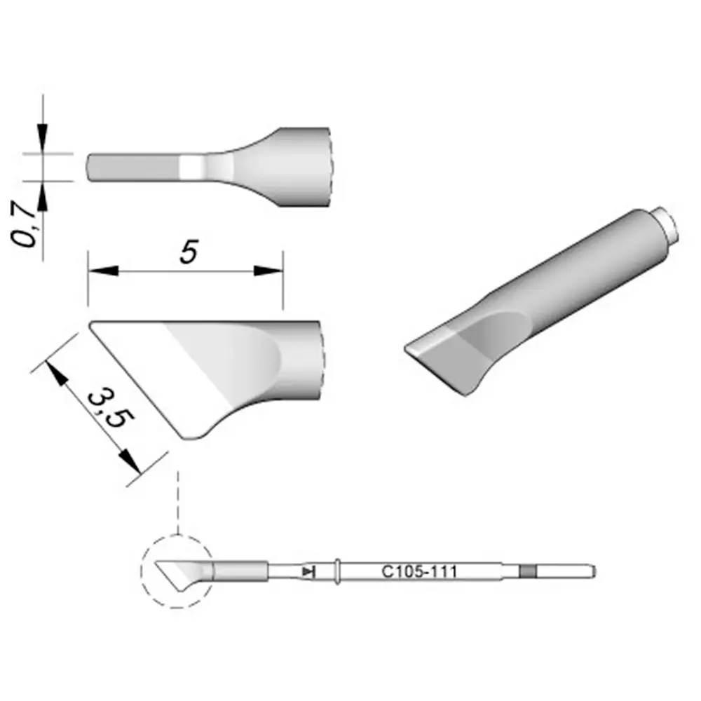 JBC Tools C115212 pájecí hrot Tvar čepele, šikmý Obsah 1 ks JBC Tools C115212 pájecí hrot Tvar čepele, šikmý Obsah 1 ks