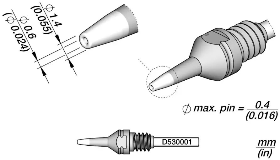 JBC Tools D530006 odsávací hrot Obsah 1 ks JBC Tools D530006 odsávací hrot Obsah 1 ks