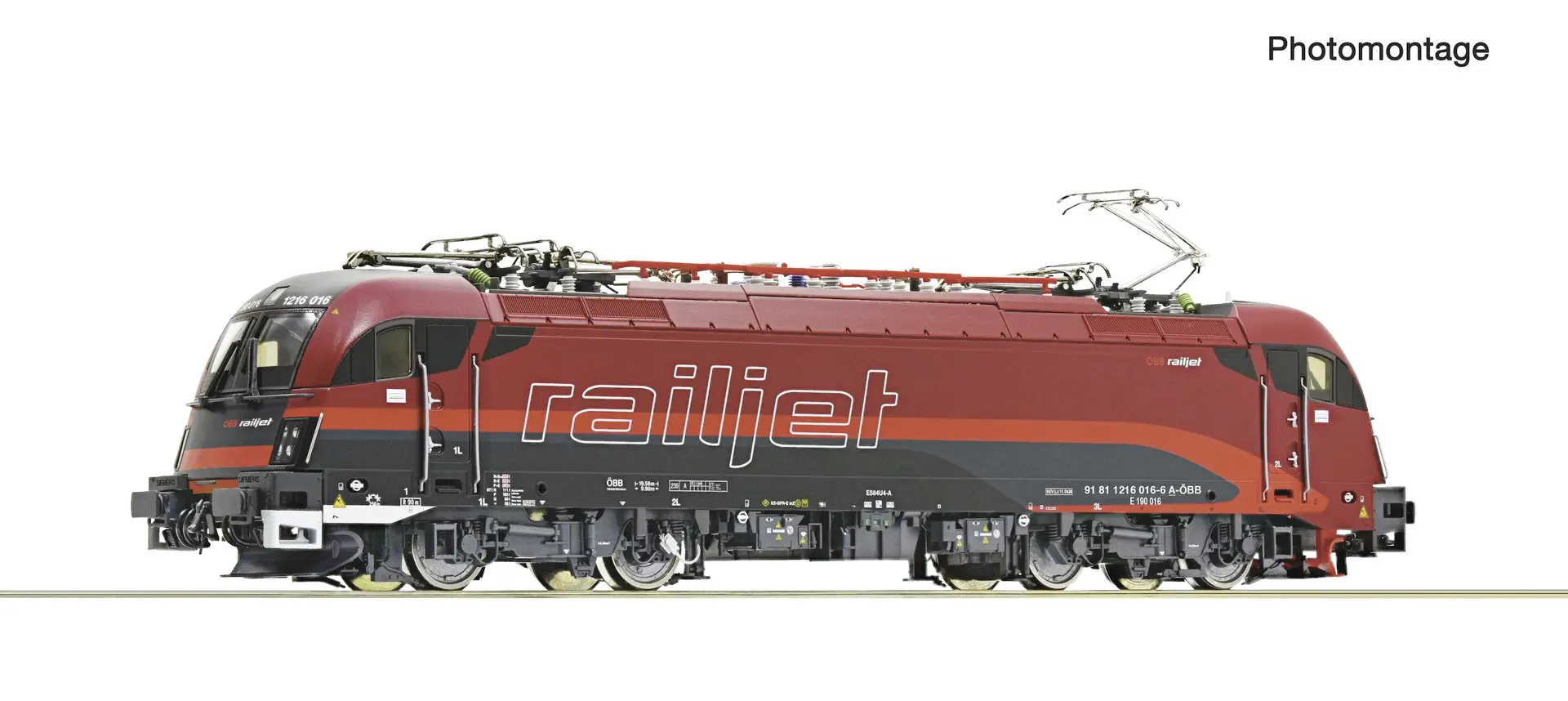 Roco 7500182 H0 E-Lok 1216 016-6 „Railjet“ (DC) Elektrická lokomotiva rakouských spolkových drah Roco 7500182 H0 E-Lok 1216 016-6 „Railjet“ (DC) Elektrická lokomotiva rakouských spolkových drah