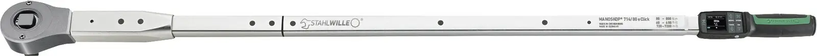 Stahlwille MANOSKOP® 714R/80 eClick, 96501080, momentový klíč, Kalibrováno dle (ISO), s ráčnou, 3/4 (19 mm), 80 - 800 Nm