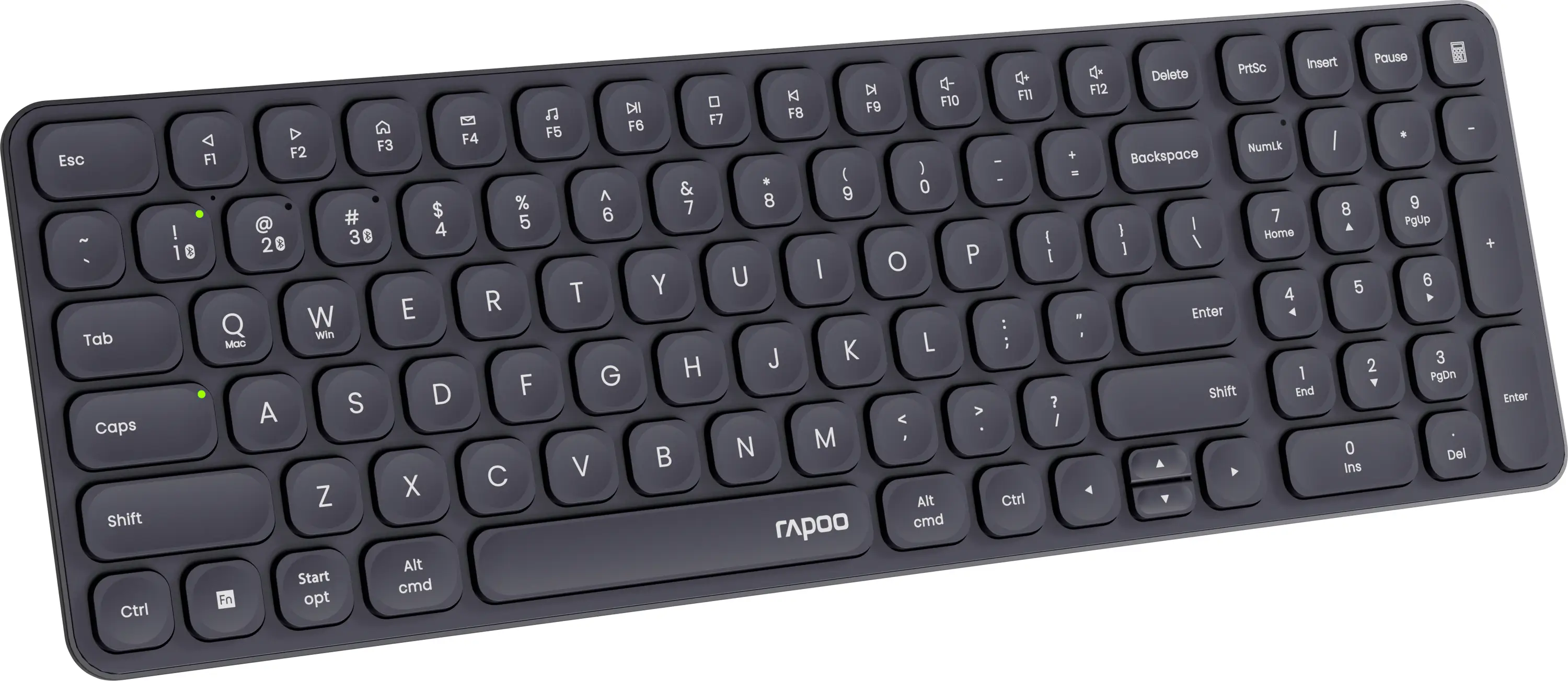 Rapoo E9310M bezdrátový, Bluetooth® klávesnice německá, QWERTZ černá Rapoo E9310M bezdrátový, Bluetooth® klávesnice německá, QWERTZ černá