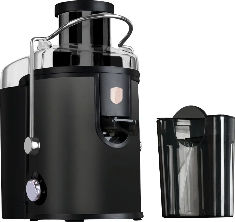 BerlingerHaus BH9911 odšťavňovač, 500 W, černá, růžová, S víkem, přímý vývod šťávy