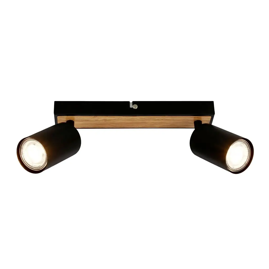 Briloner TIB 2172024 stropní lampa LED GU10 9 W černá, dřevo