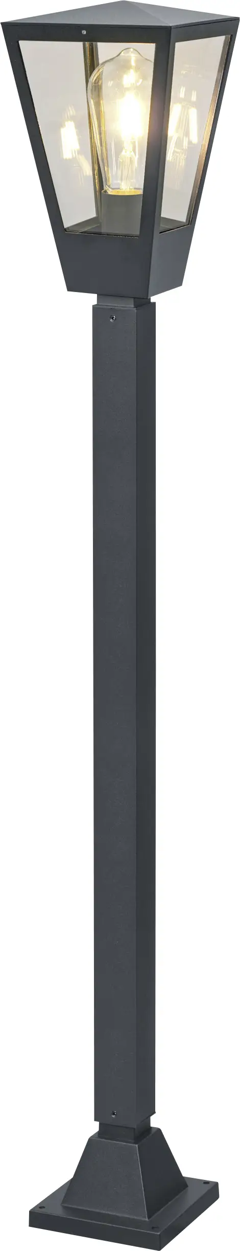 Brilliant 41018/63 Außenstandleuchte 100cm venkovní stojací LED lampa LED E27 20 W antracitová, transparentní