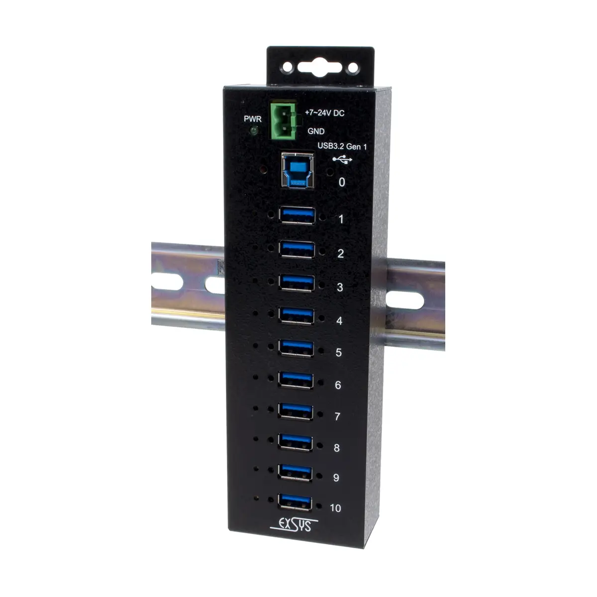 Exsys Exsys EX-1510HMVS - Hub - 10 x USB 3.2 Gen 1 USB Hub černá Exsys Exsys EX-1510HMVS - Hub - 10 x USB 3.2 Gen 1 USB Hub černá