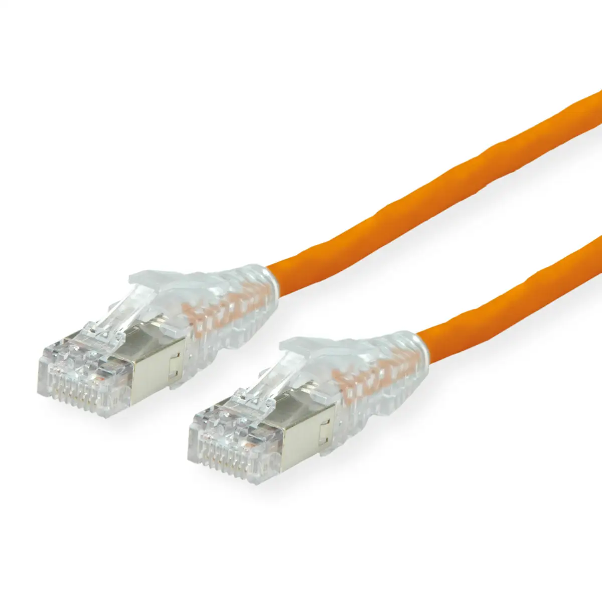 Secomp 21.05.0507 RJ45 síťové kabely, propojovací kabely CAT 6A S/FTP 0.50 m oranžová dvoužilový stíněný, bez halogenů, samozhášecí 1 ks