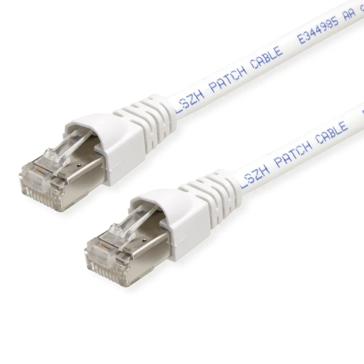 Telegärtner 100008300 RJ45 síťové kabely, propojovací kabely CAT 6A S/FTP 1.5 m bílá dvoužilový stíněný, s ochranou, samozhášecí 1 ks