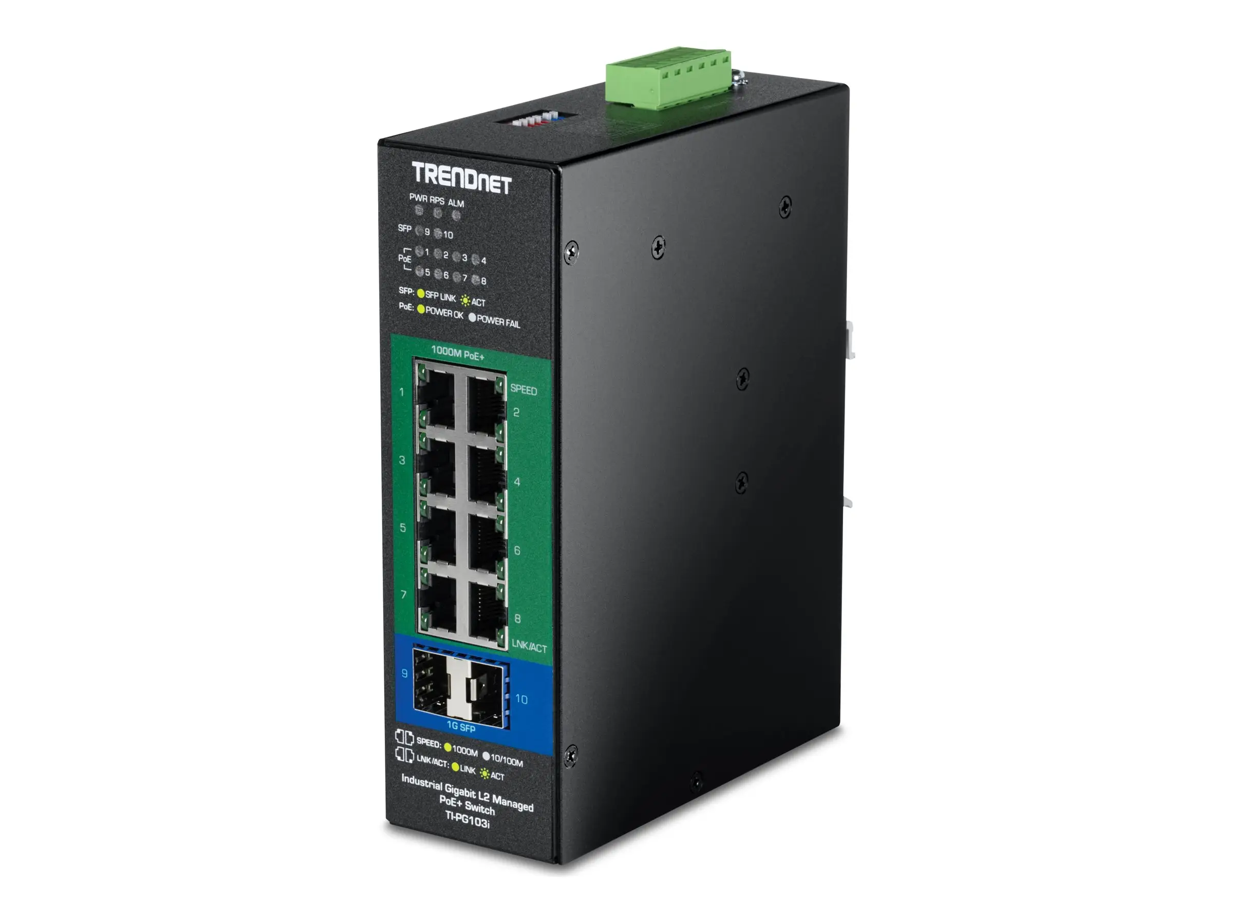 TrendNet TI-PG103I TRENDnet TI-PG103i 10-Port PoE+ Switch I síťový switch 10 / 100 / 1000 MBit/s