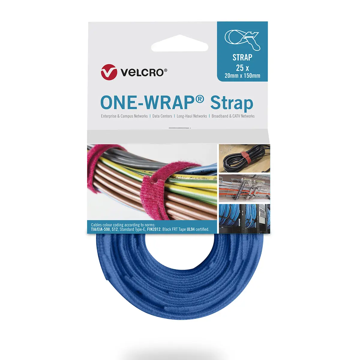 VELCRO® Kabelbinder Popruh se suchým zipem modrá 1 ks VELCRO® Kabelbinder Popruh se suchým zipem modrá 1 ks