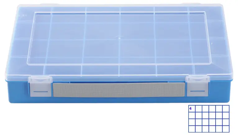 Hünersdorff 604900 Úložný box, PP-CLASSIC, (d x š x v) 225 x 335 x 55 mm, modrá, 1 ks
