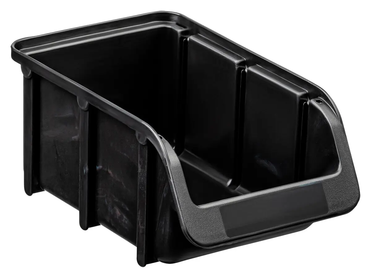 Hünersdorff 672500 Úložný box, stohovatelné, (š x v x h) 102 x 74 x 164 mm, černá, 1 ks