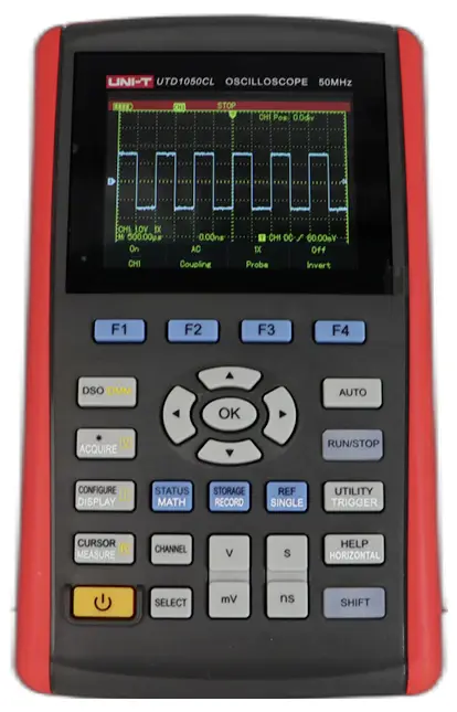 Uni-T UTD1050CL digitální osciloskop 50 MHz, 200 MSa/s, 12 kpts, 8 Bit, funkce multimetru, 1 ks, 181110080020X Uni-T UTD1050CL digitální osciloskop 50 MHz, 200 MSa/s, 12 kpts, 8 Bit, funkce multimetru, 1 ks, 181110080020X