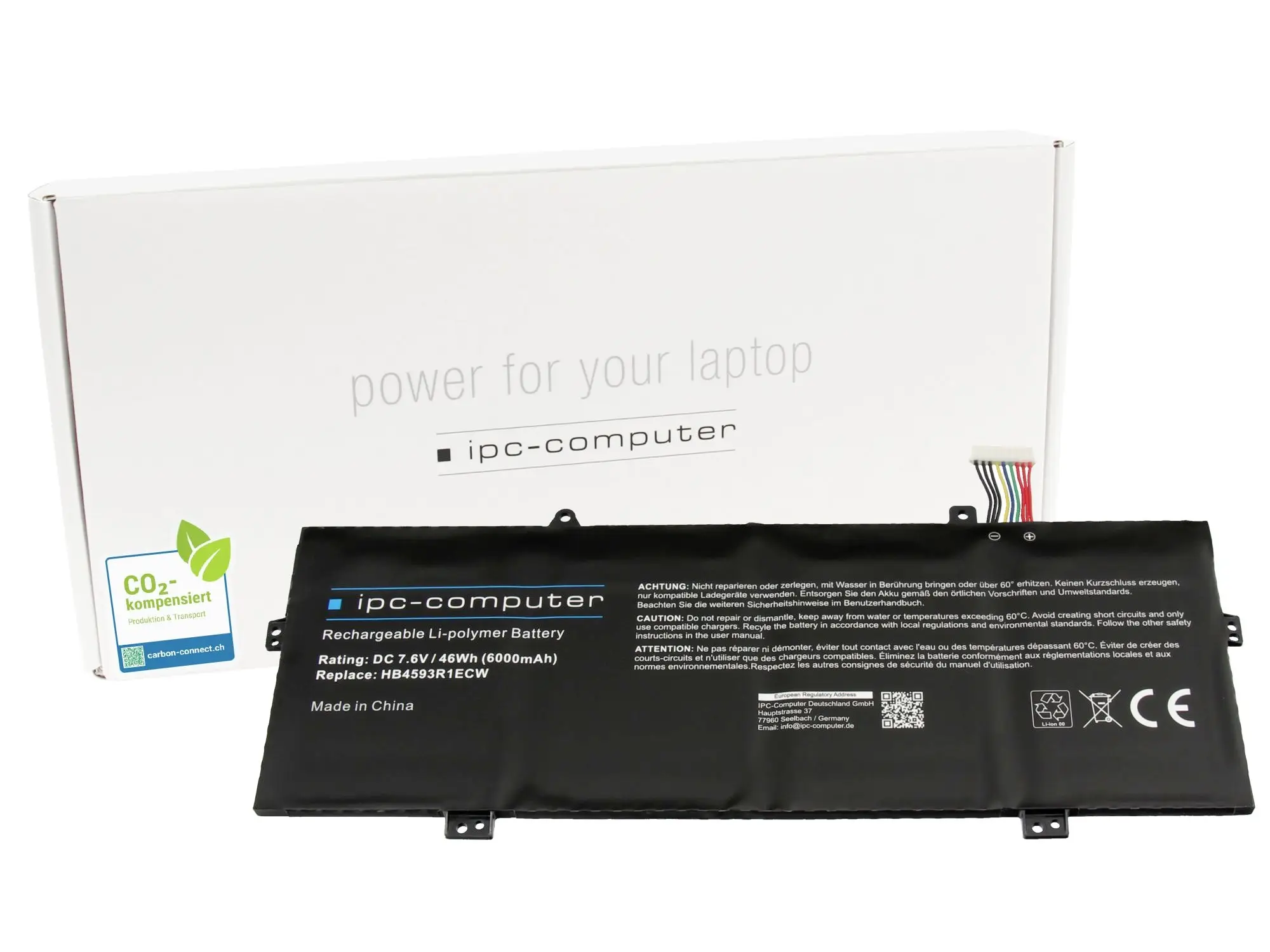 ipc-computer akumulátor do notebooku Akku HB4593R1ECW REPLACE 7.60 V 6000 mAh IPC-Computer ipc-computer akumulátor do notebooku Akku HB4593R1ECW REPLACE 7.60 V 6000 mAh IPC-Computer