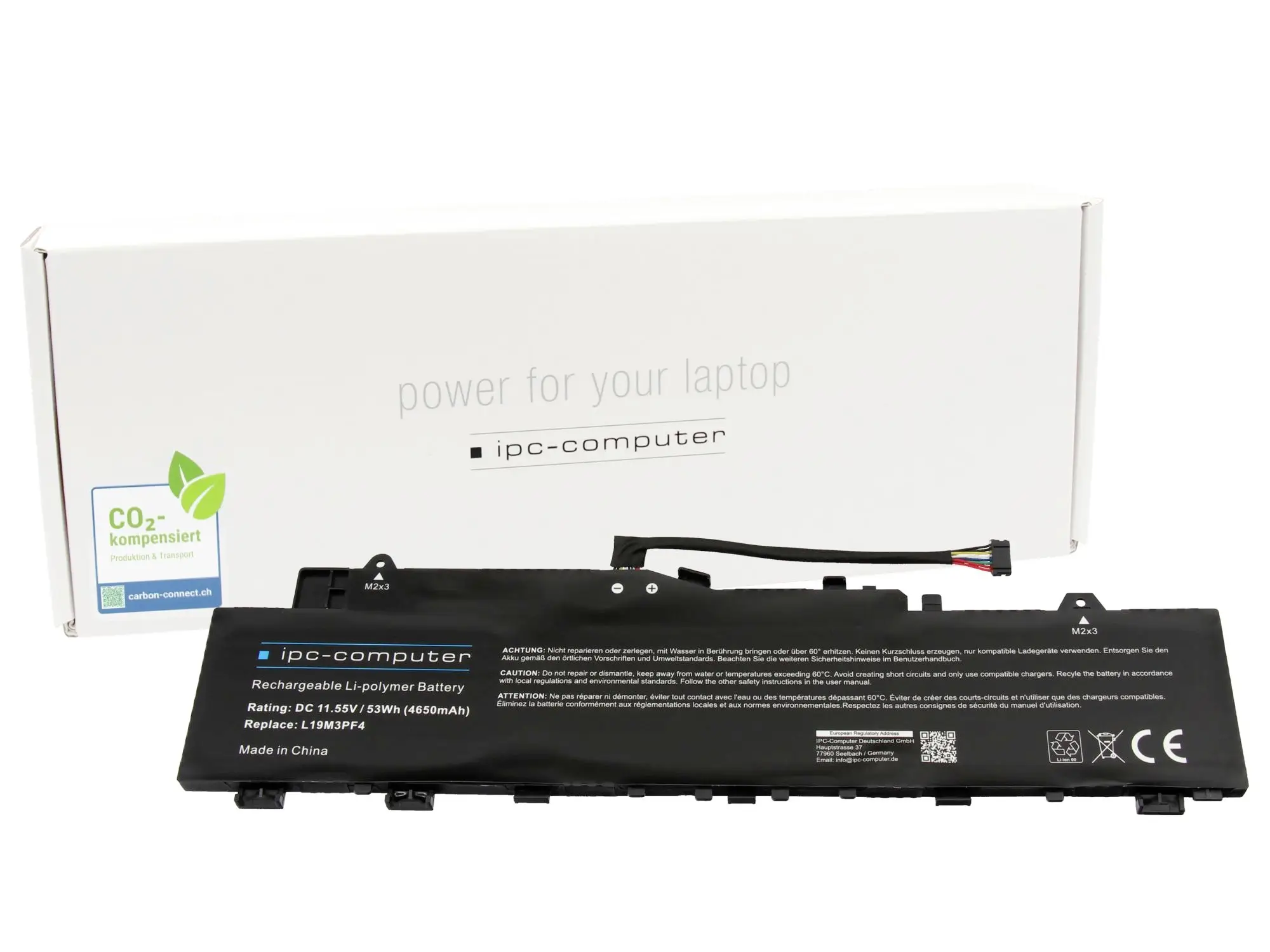 ipc-computer akumulátor do notebooku Akku L19M3PF4 REPLACE 11.55 V 4650 mAh IPC-Computer ipc-computer akumulátor do notebooku Akku L19M3PF4 REPLACE 11.55 V 4650 mAh IPC-Computer