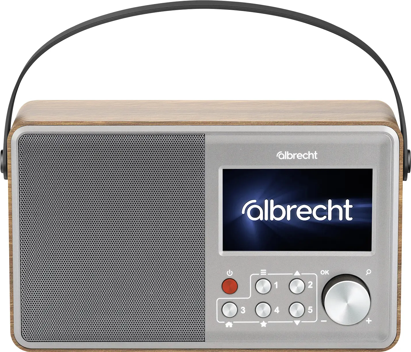 Albrecht DR 862 27862 Akumulátorové rádio, DAB+, FM, Bluetooth, DAB+, FM, šedá, dřevo