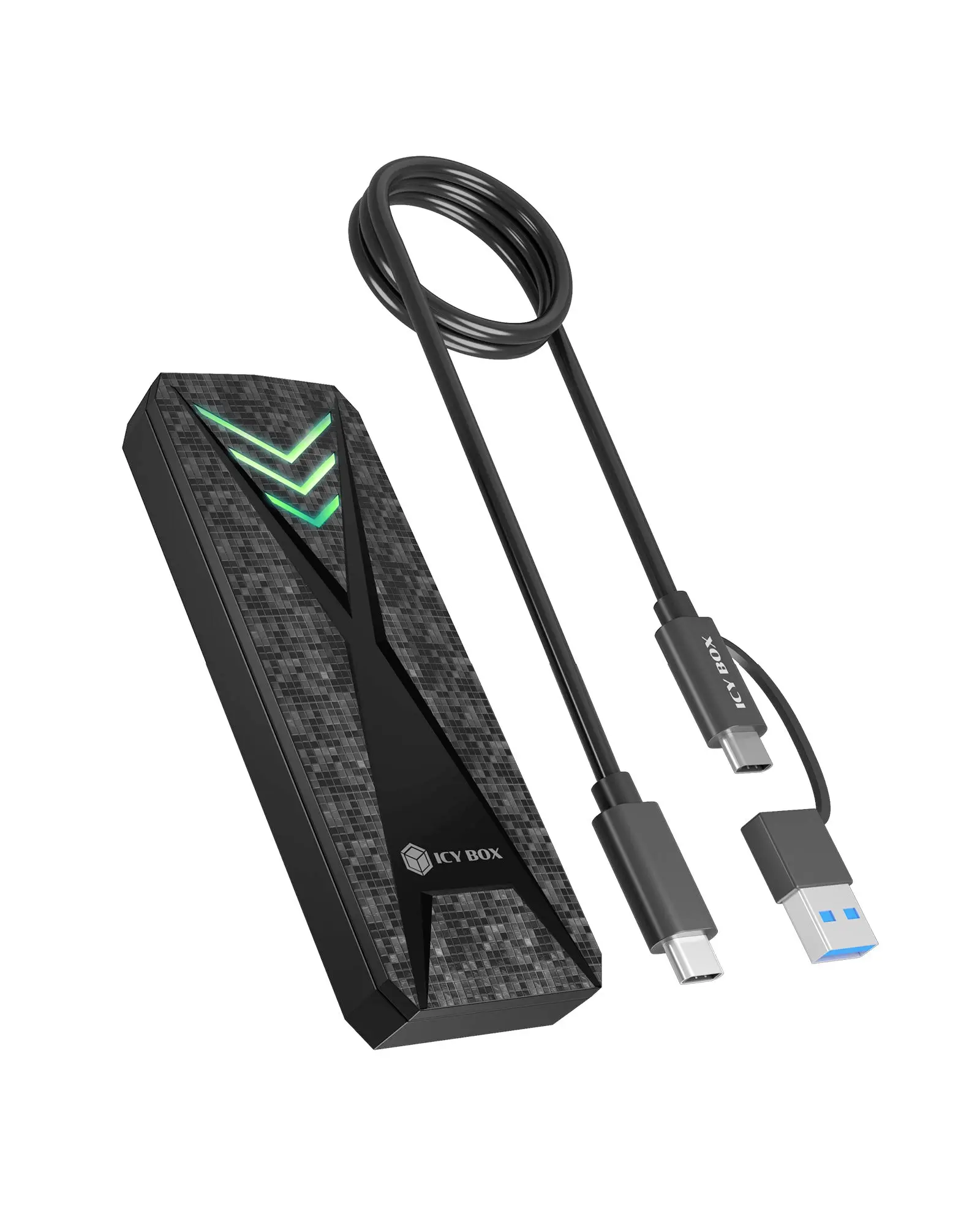 ICY BOX IB-1805ML-CU31 Pouzdro pro SSD M.2 USB-C™ (USB 3.2 Gen 2) 10 GBit/s M.2 PCIe NVMe 2230, 2242, 2260, 2280 61189 ICY BOX IB-1805ML-CU31 Pouzdro pro SSD M.2 USB-C™ (USB 3.2 Gen 2) 10 GBit/s M.2 PCIe NVMe 2230, 2242, 2260, 2280 61189