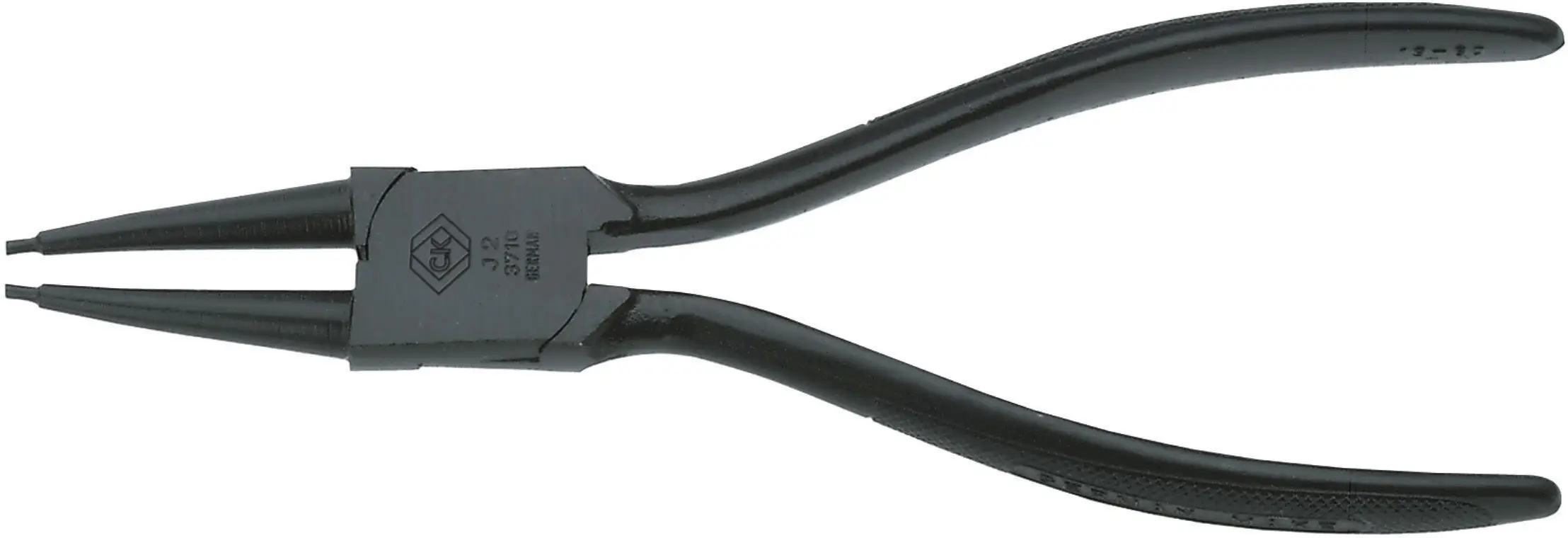C.K T3710 11 kleště na pojistné kroužky Vhodné pro (kleště na pojistné kroužky) vnitřní kroužky 85-140 mm Tvar hrotu rovný