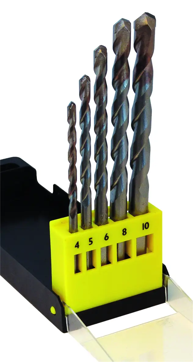 C.K T3063 sada víceúčelového vrtáku, tvrdý kov, 4 mm, 5 mm, 6 mm, 8 mm, 10 mm, válcová stopka, 5dílná