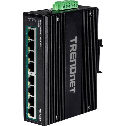 TrendNet TI-PG80B TRENDnet TI-PG80B - Switch - unmanaged - 8 x 10/100/1000 (PoE+) průmyslový ethernetový switch 10 / 100 / 1000 MBit/s