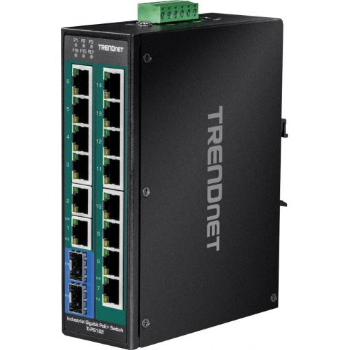 TrendNet 21.22.1460 TI-PG162 průmyslový ethernetový switch 10 / 100 / 1000 MBit/s