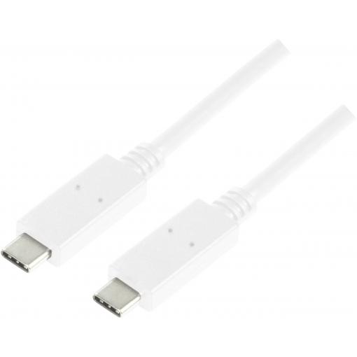 LogiLink USB kabel USB 3.2 Gen1 USB-C ® zástrčka, USB-C ® zástrčka 1.00 m bílá CU0131