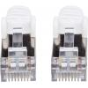 Intellinet 741354 RJ45 síťové kabely, propojovací kabely CAT 6a (surový kabel CAT 7) S/FTP 0.50 m bílá bez halogenů 1 ks