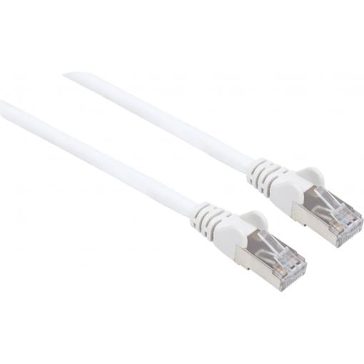 Intellinet 741354 RJ45 síťové kabely, propojovací kabely CAT 6a (surový kabel CAT 7) S/FTP 0.50 m bílá bez halogenů 1 ks
