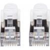 Intellinet 741361 RJ45 síťové kabely, propojovací kabely CAT 6a (surový kabel CAT 7) S/FTP 1.00 m bílá bez halogenů 1 ks