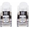 Intellinet 741378 RJ45 síťové kabely, propojovací kabely CAT 6a (surový kabel CAT 7) S/FTP 1.50 m bílá bez halogenů 1 ks