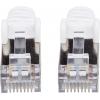 Intellinet 741408 RJ45 síťové kabely, propojovací kabely CAT 6a (surový kabel CAT 7) S/FTP 5.00 m bílá bez halogenů 1 ks