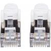 Intellinet 741385 RJ45 síťové kabely, propojovací kabely CAT 6a (surový kabel CAT 7) S/FTP 2.00 m bílá bez halogenů 1 ks