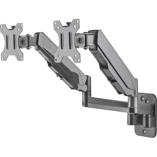 Manhattan držák na zeď pro monitor 461627 2 Displej: (s) 43,2 cm (17) - 81,3 cm (32) černá otočný, nastavitelná výška, naklápěcí, nakláněcí
