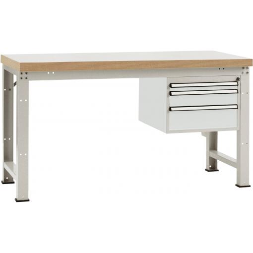 Manuflex WP5412.7035 pracovní stůl šedobílá (RAL 7035)