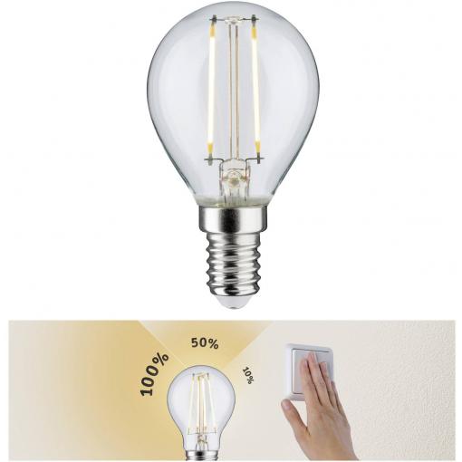 Paulmann 28573 LED Energetická třída (EEK2021) F (A - G) E14 kapkový tvar 2.5 W = 25 W teplá bílá (Ø x v) 45 mm x 80 mm 1 ks