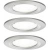 Paulmann 92979 LED vestavné svítidlo, LED, GU10, 19.5 W, železo (kartáčované), sada 3 ks