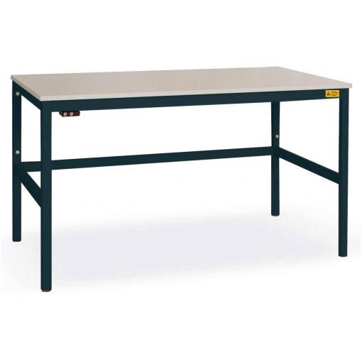 Manuflex LC1906.7016 ESD ESD pracovní stůl CANTOLAB s plastové desky, Šxhxv = 1200 x 800 x 768-788 mm antracitová