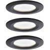 Paulmann 94473 LED vestavné svítidlo, LED, 18 W, černá (matná), sada 3 ks