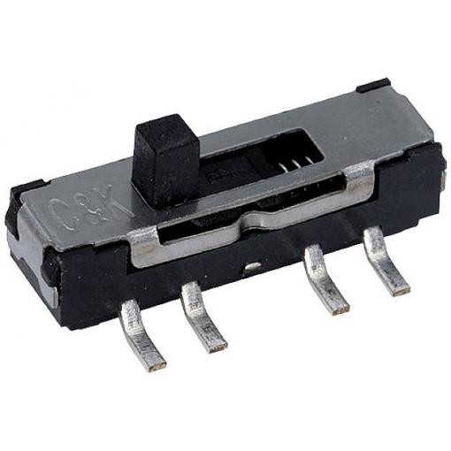 C & K Switches JS102000SAQN posuvný přepínač 5 V 1 mA 1x zap/zap 1 ks Tape