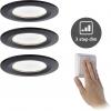Paulmann 94474 LED vestavné svítidlo, LED, 18 W, černá (matná), sada 3 ks