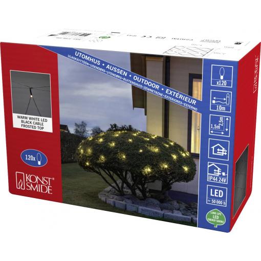 Konstsmide 3788-100 světelná síť venkovní Energetická třída (EEK2021): G (A - G) 230 V Počet žárovek 120 LED teplá bílá Délka světel: 1.5 m