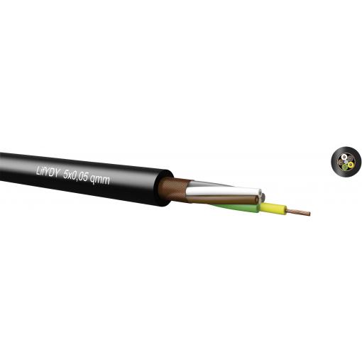 Kabeltronik LifYDY 341601000-100 řídicí kabel 16 x 0.10 mm², 100 m, černá