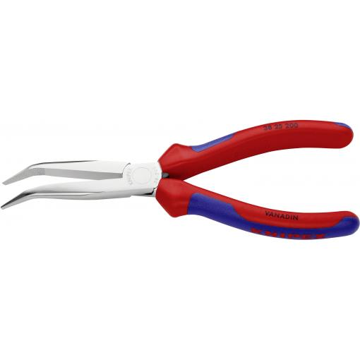 Knipex 38 25 200 pro elektroniku a jemnou mechaniku ploché jehlové kleště 40° zahnuté vanadová elektrikářská ocel 200 mm